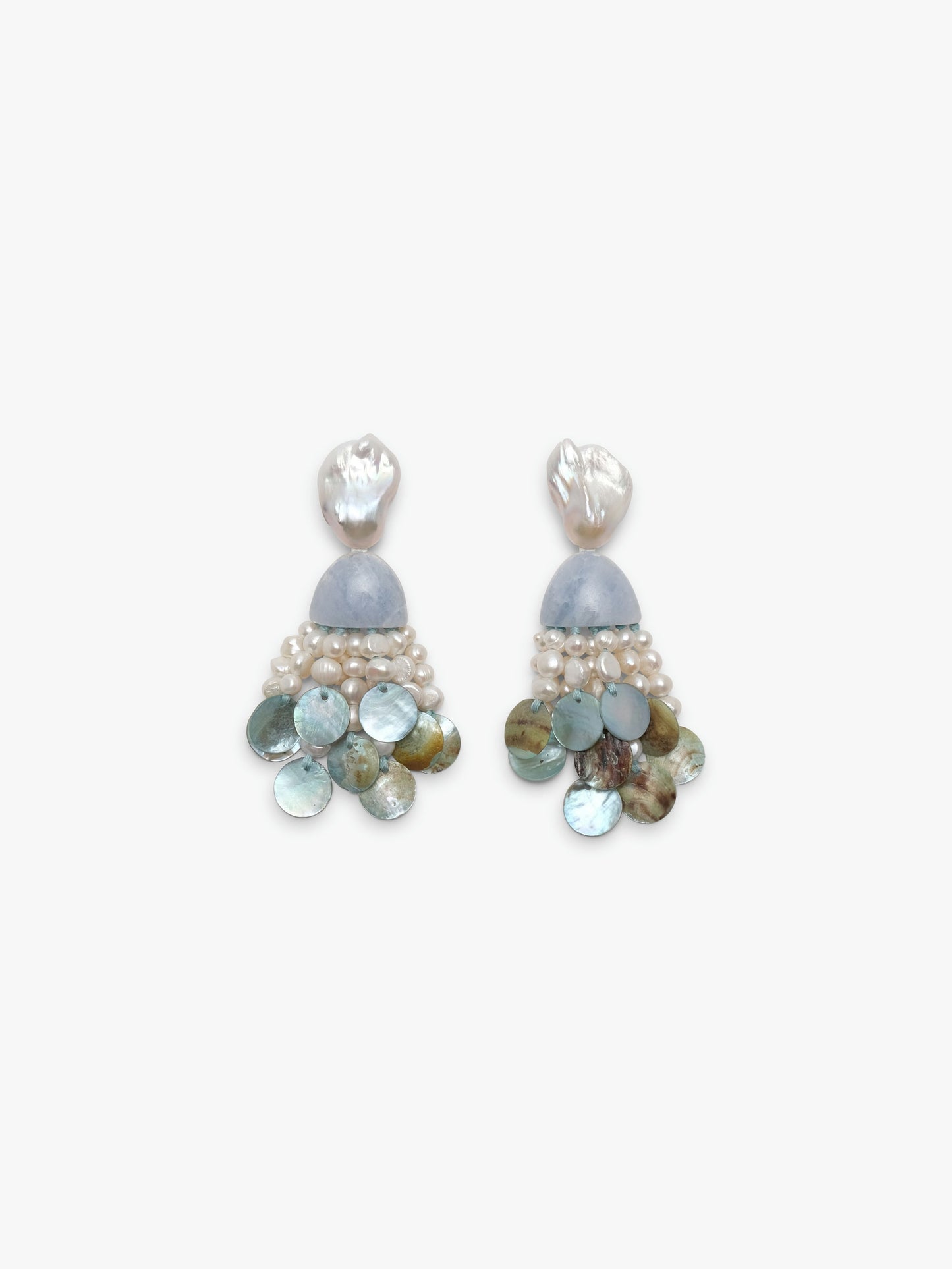 Earrings: mixed materials