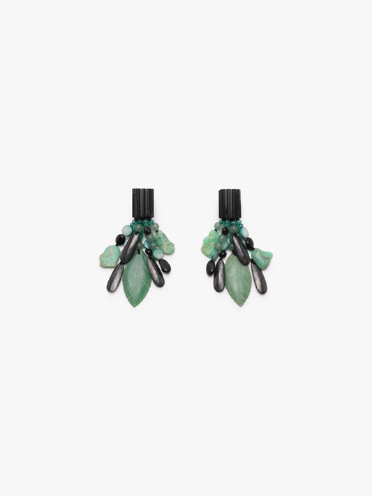 Earrings: tourmaline, aventurine, jade, chrysoprase