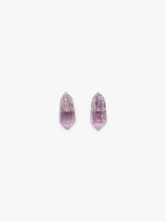 Earrings: amethyst