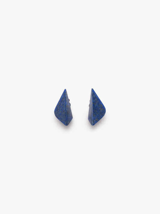 Earrings: lapis lazuli