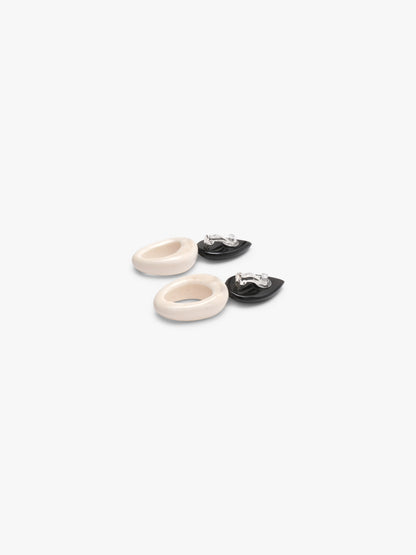 Earring: horn, bone