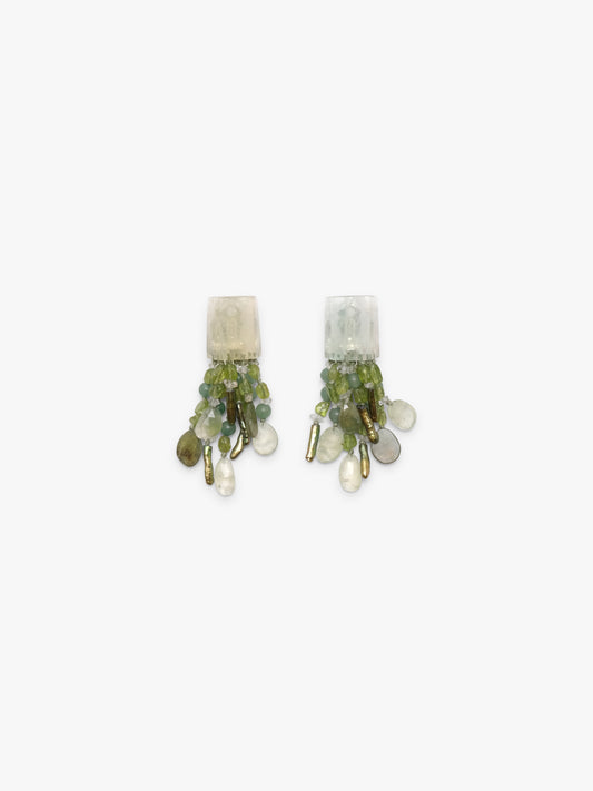 Earrings: multi materials