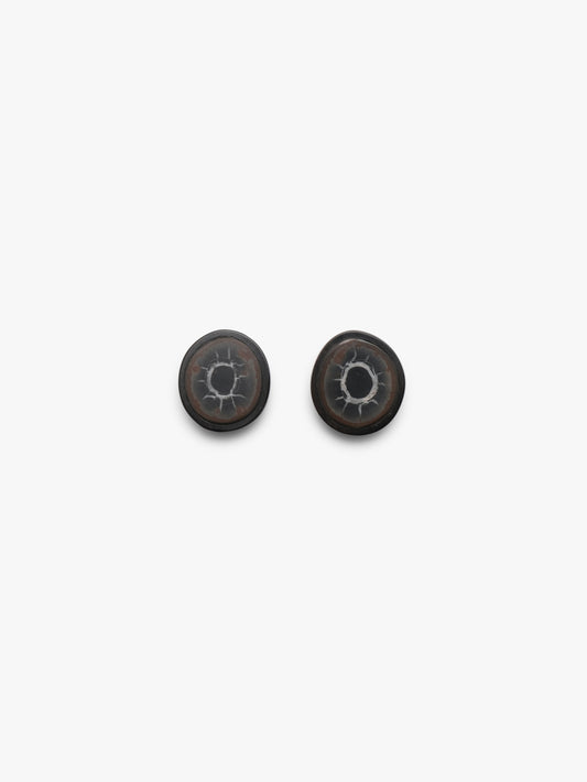 Earrings: septerian, ebony