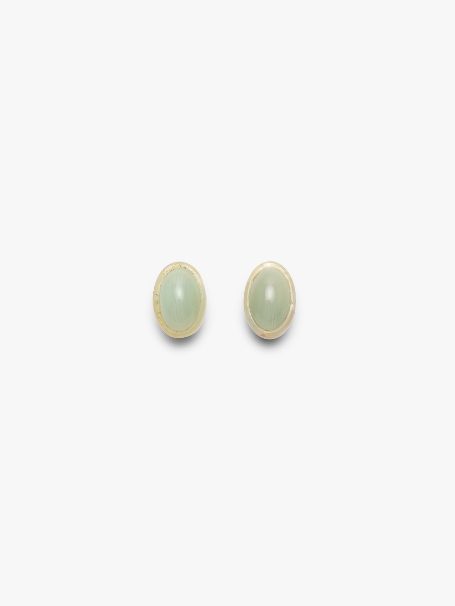 Earrings: agate, amber