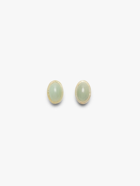 Earrings: agate, amber