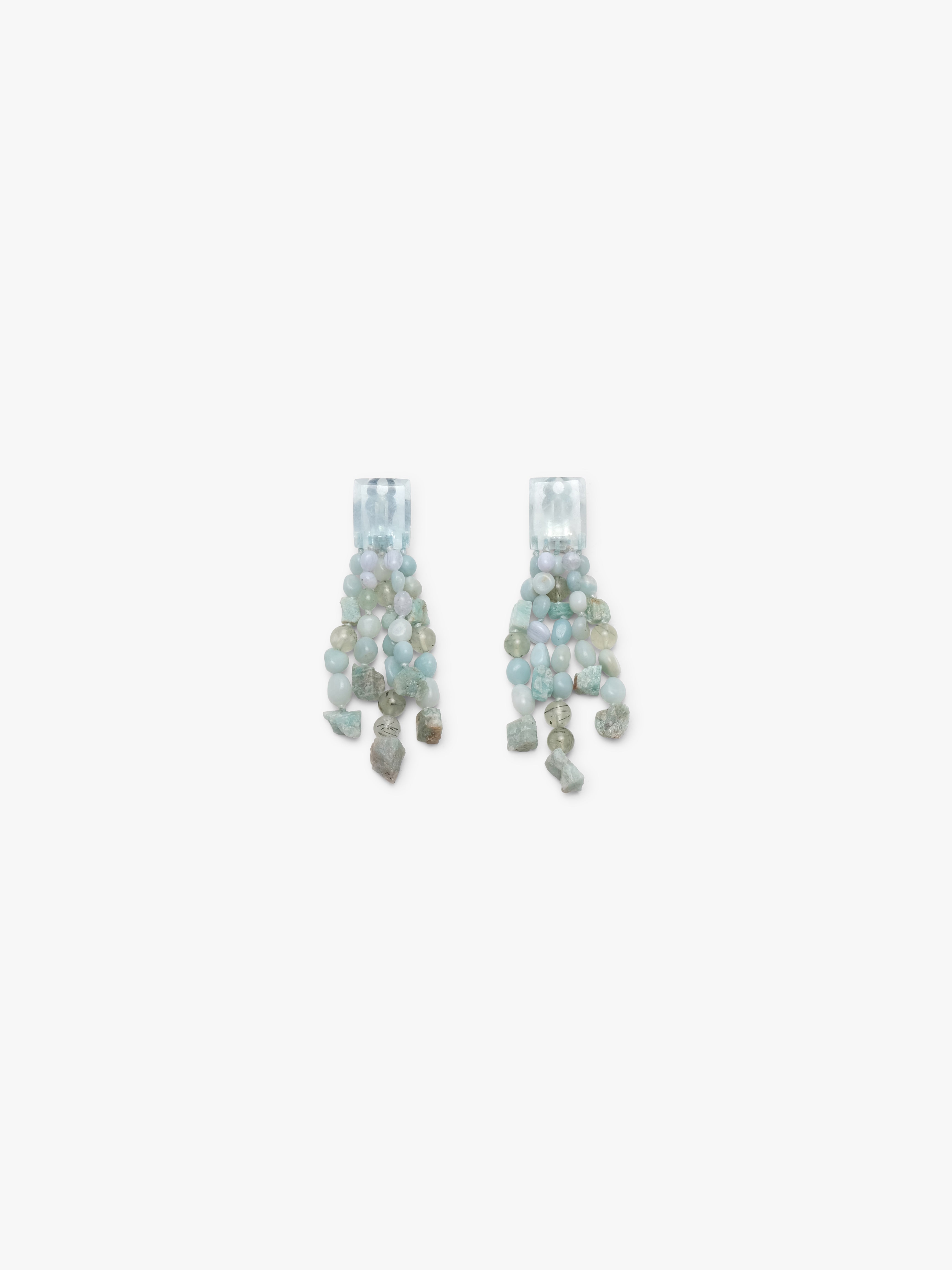 Earrings: multi materials