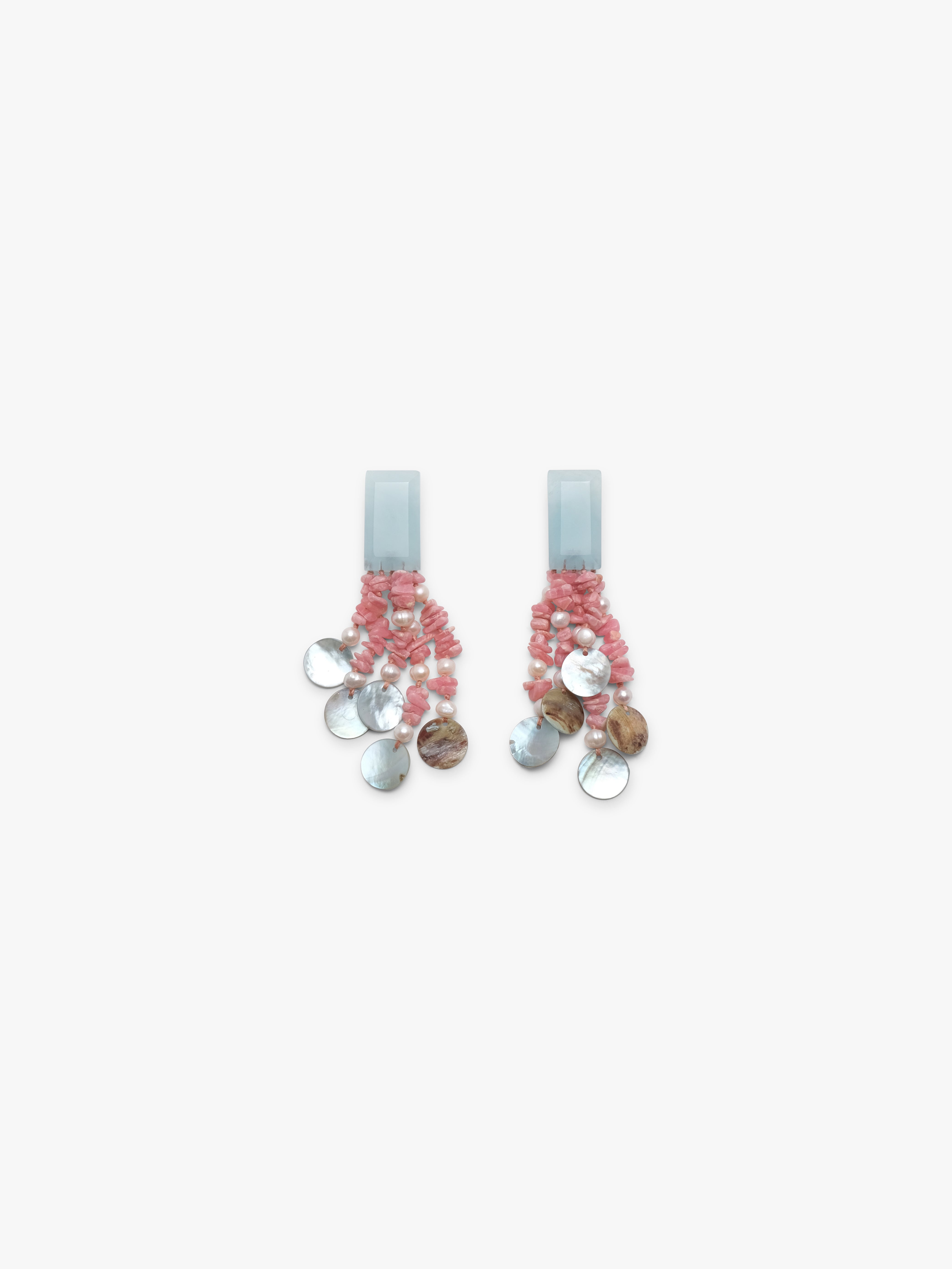 Earrings: multi materials