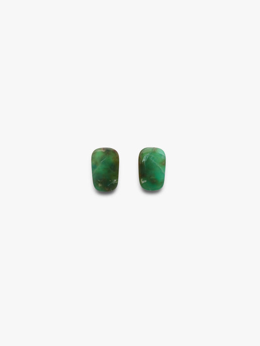 Earrings: chrysoprase