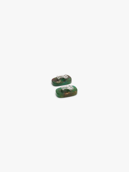 Earrings: chrysoprase