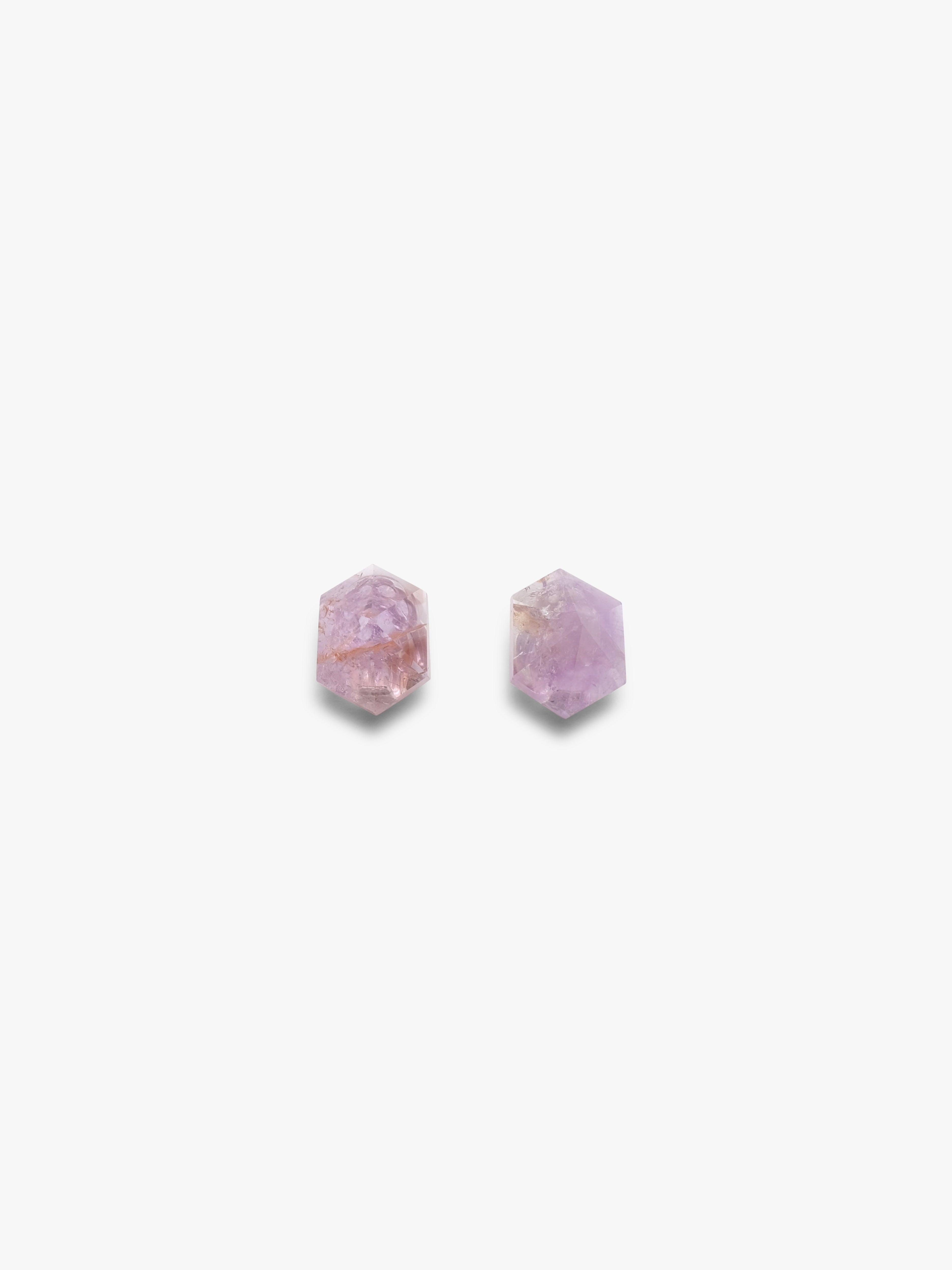 Earrings: amethyst