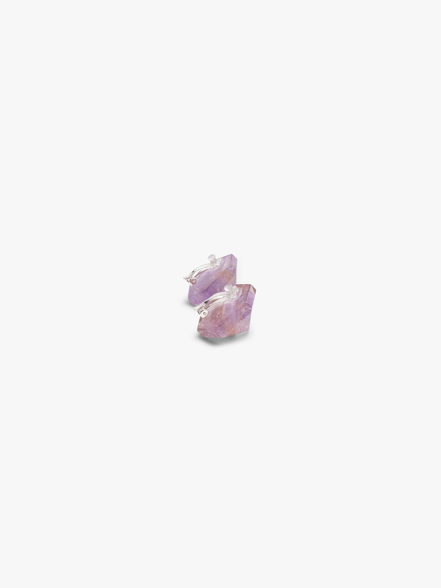 Earrings: amethyst