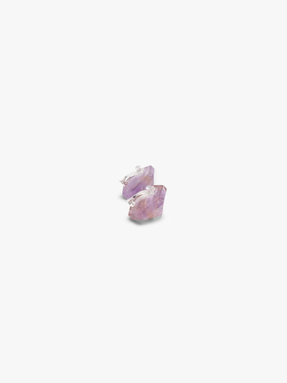 Earrings: amethyst