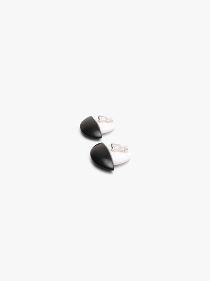Earrings: ebony, scolitite