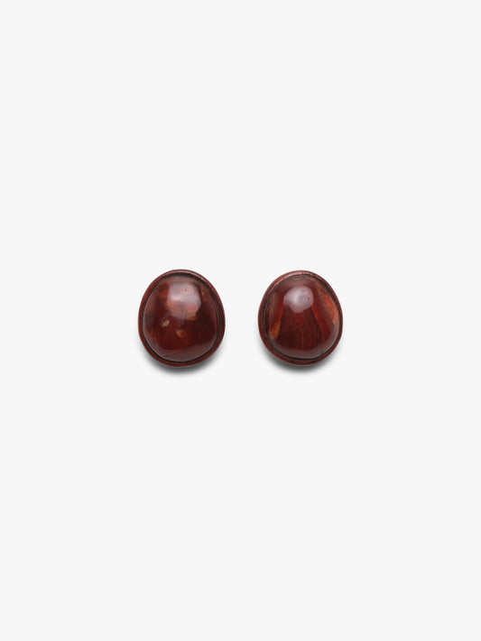 Earrings: carnelian, pardouk