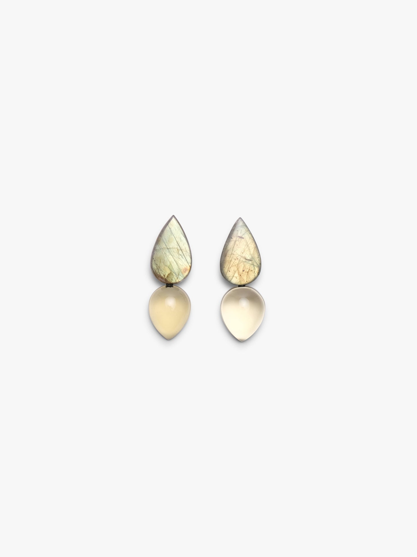Earrings: labradorite, lemonquartz