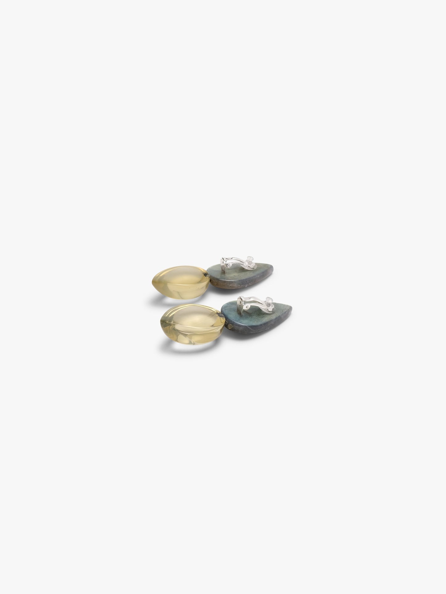Earrings: labradorite, lemonquartz