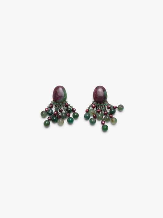 Earrings: multi materials