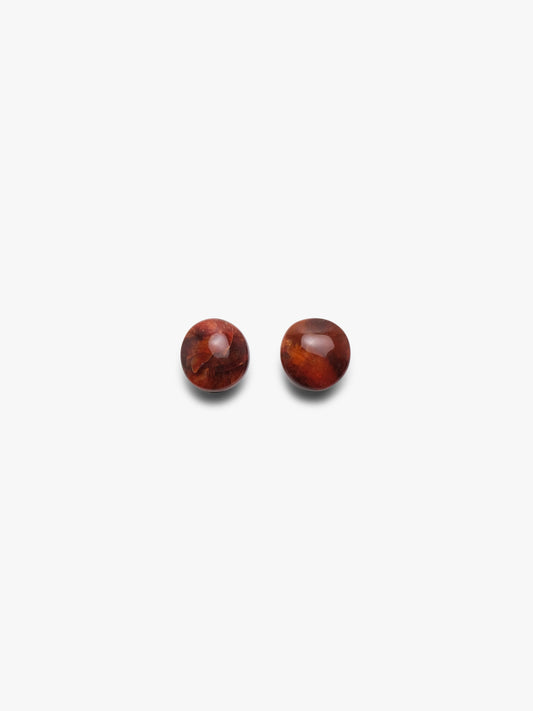 Earrings: carnelian, ebony