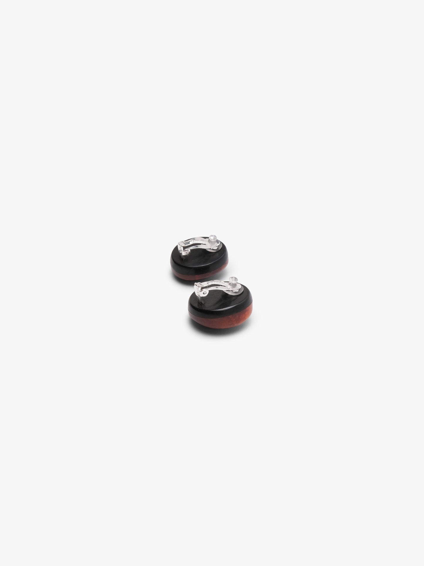 Earrings: carnelian, ebony