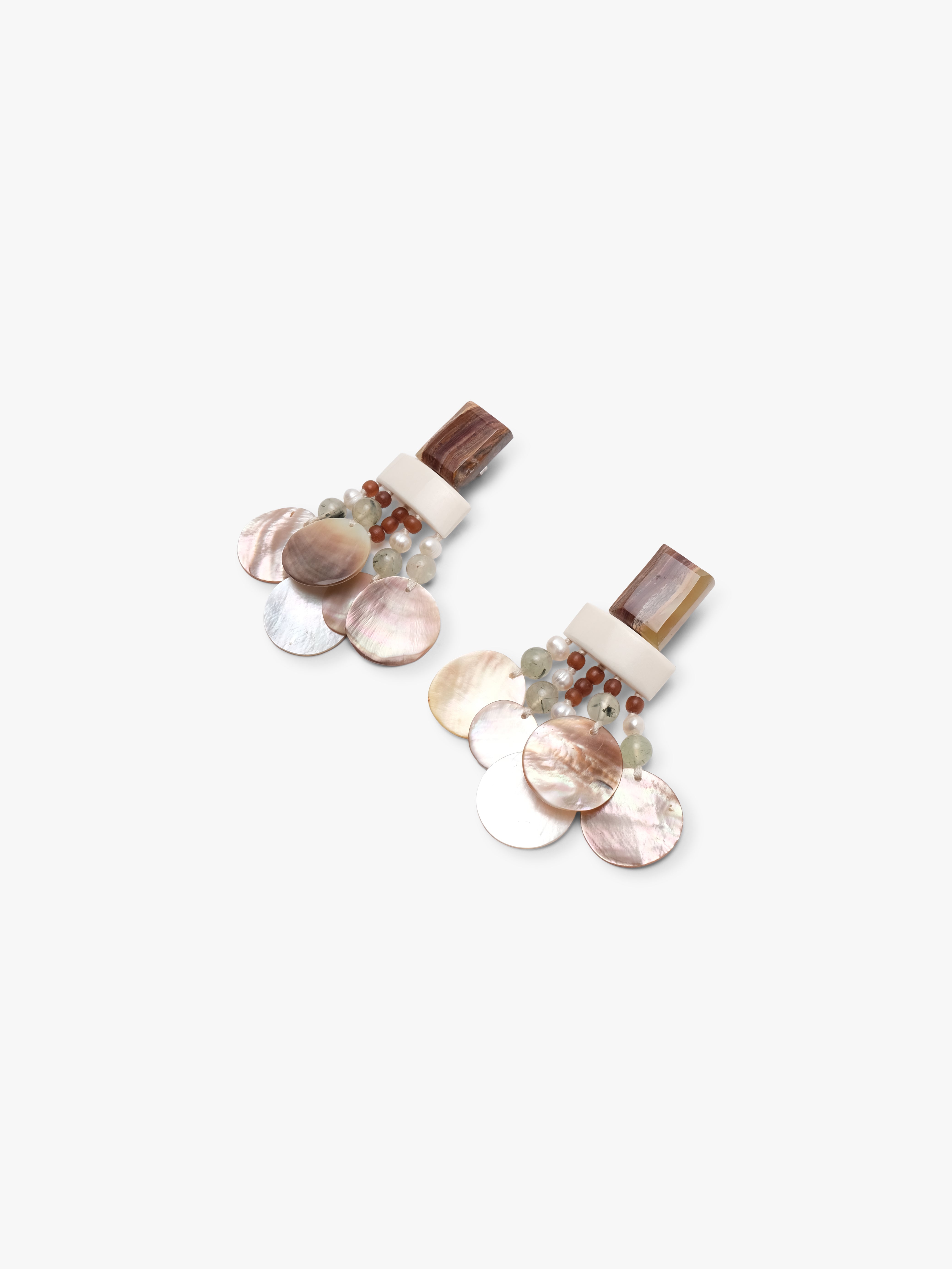 Earrings: multi materials