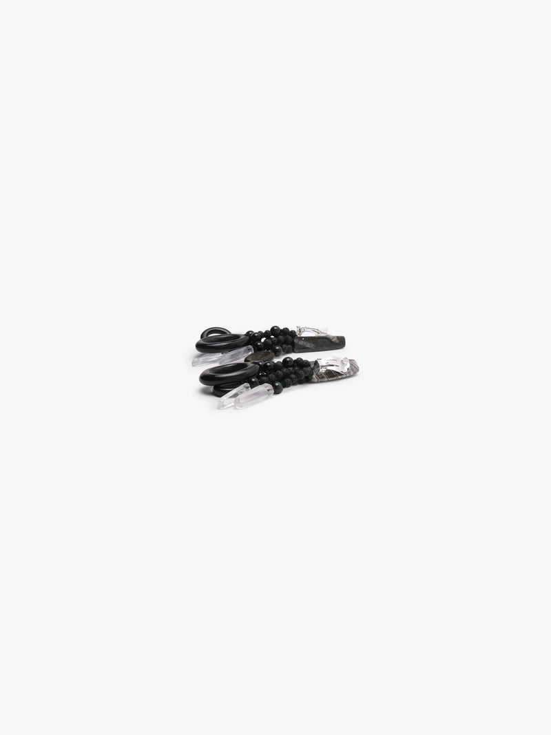 Earrings: multi materials