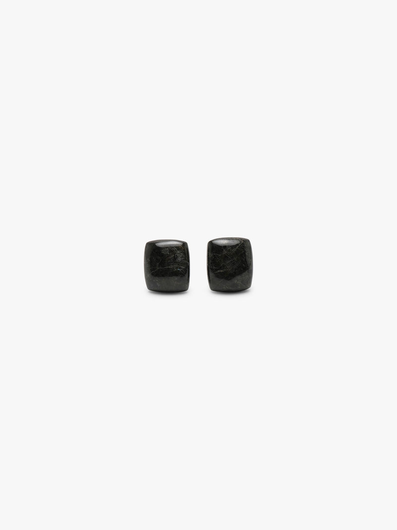 Earrings: nuummite