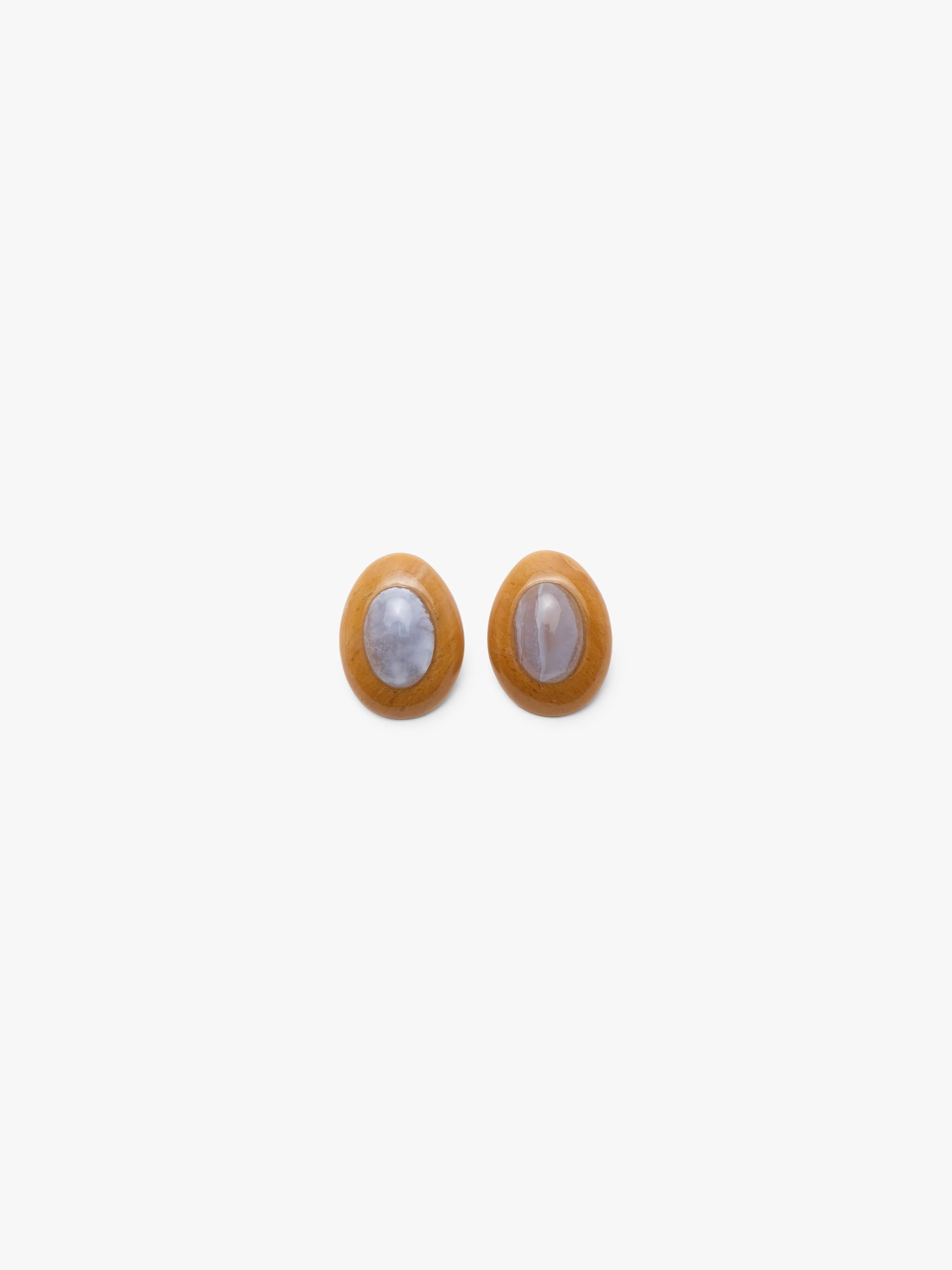 Earrings: calcedony, aventurine