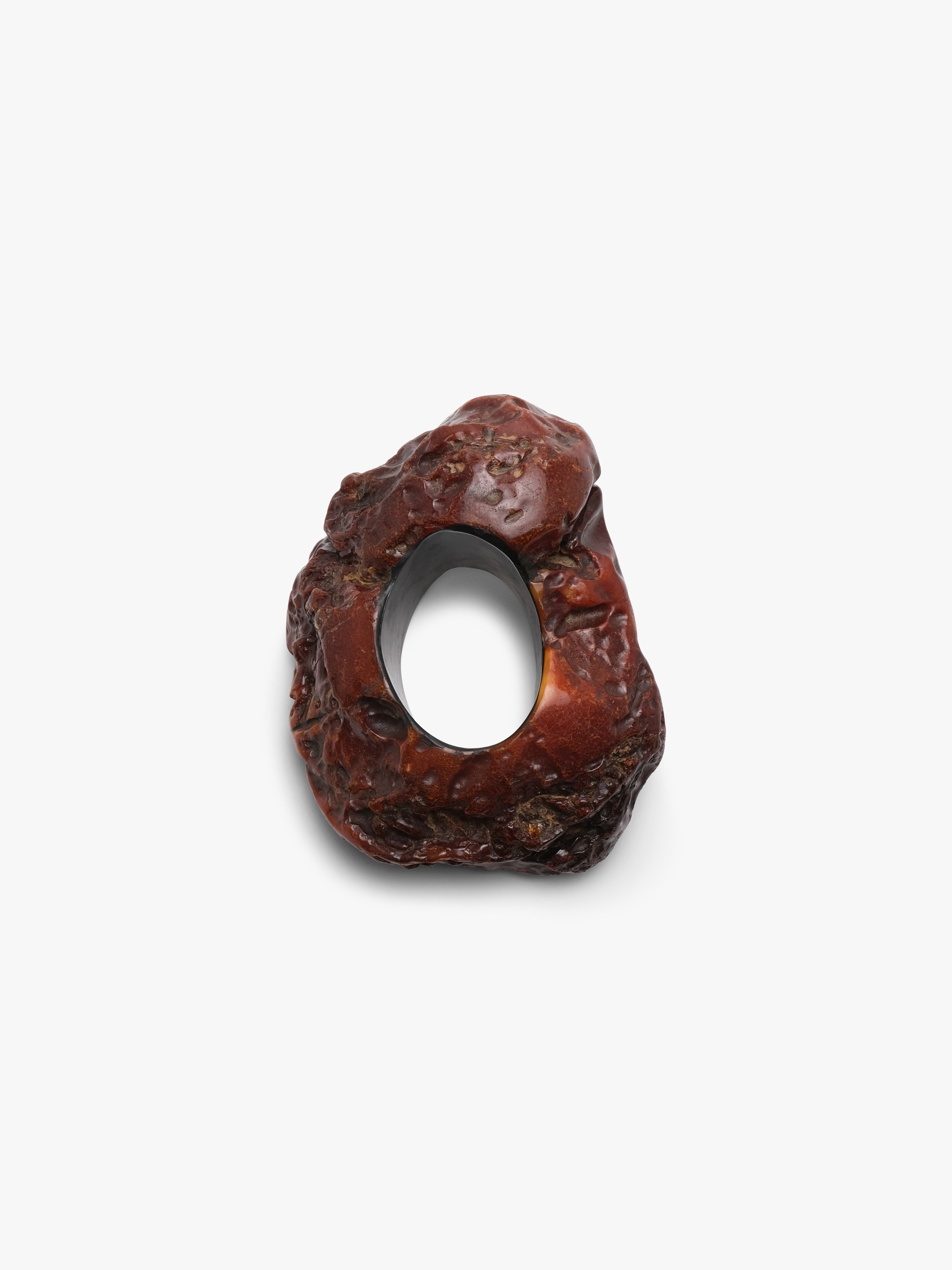 Bracelet: amber, sterling silver