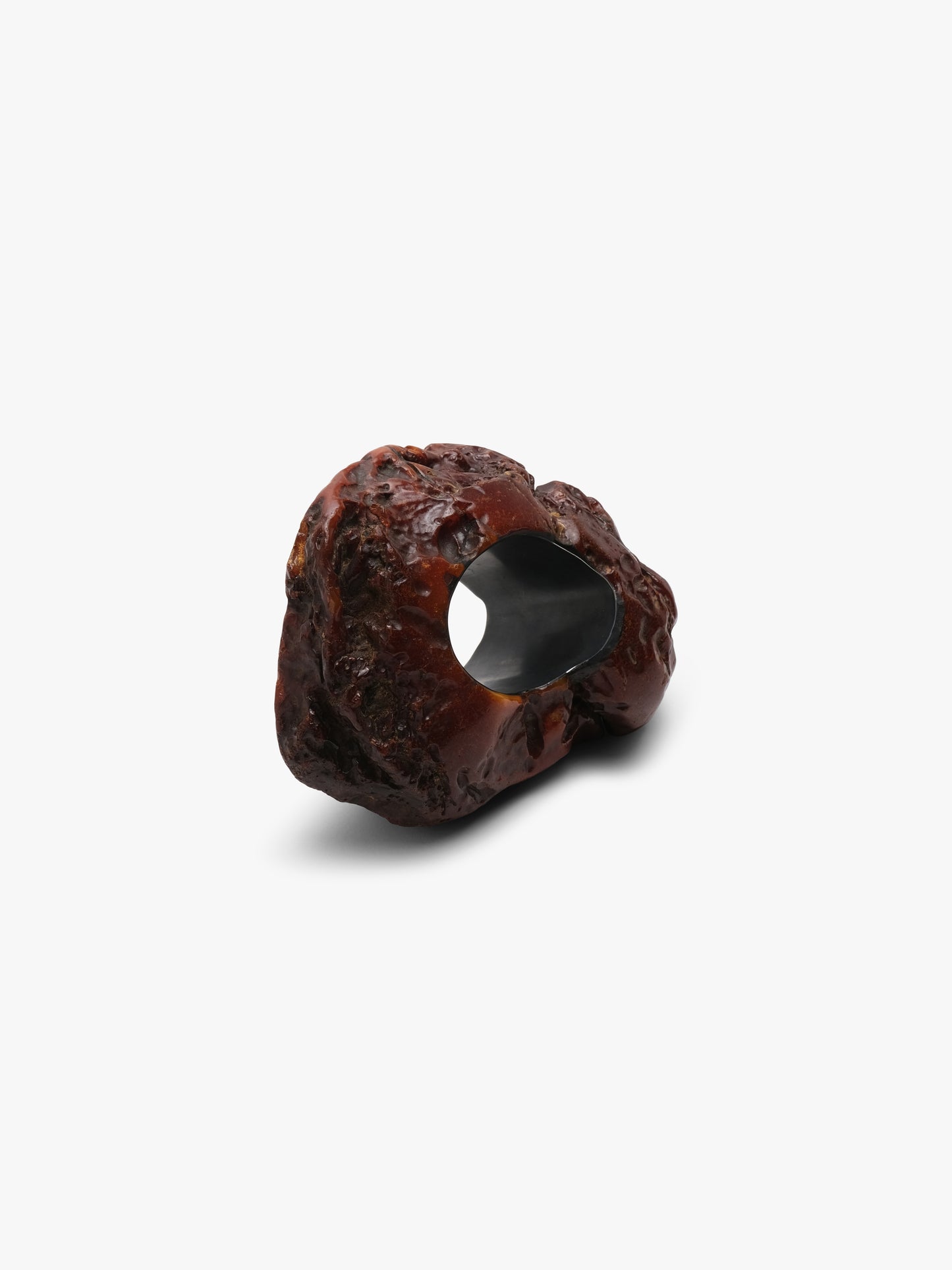 Bracelet: amber, sterling silver