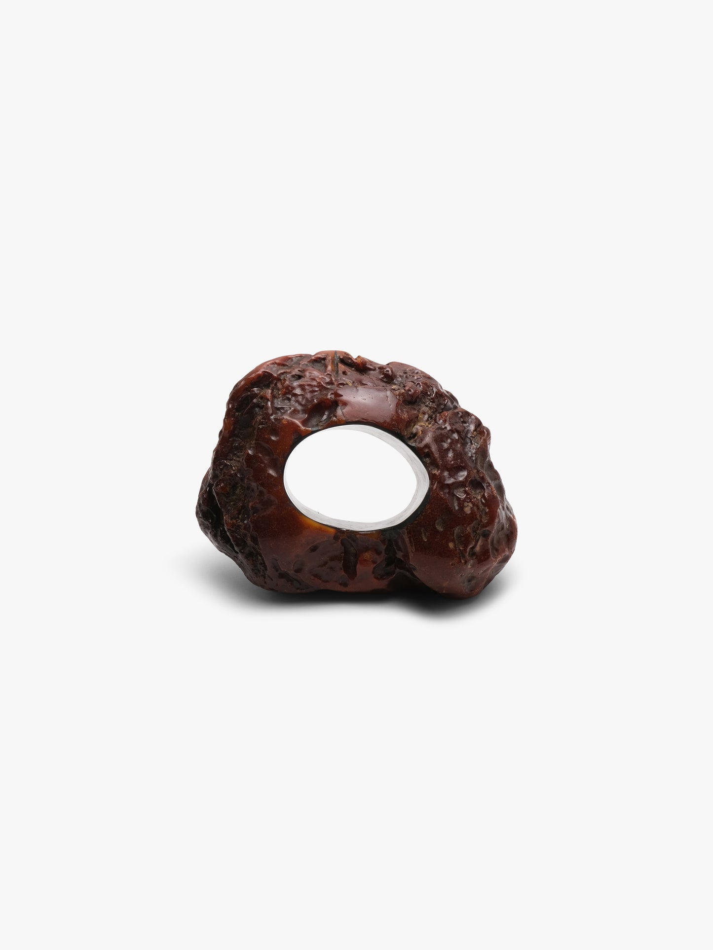 Bracelet: amber, sterling silver
