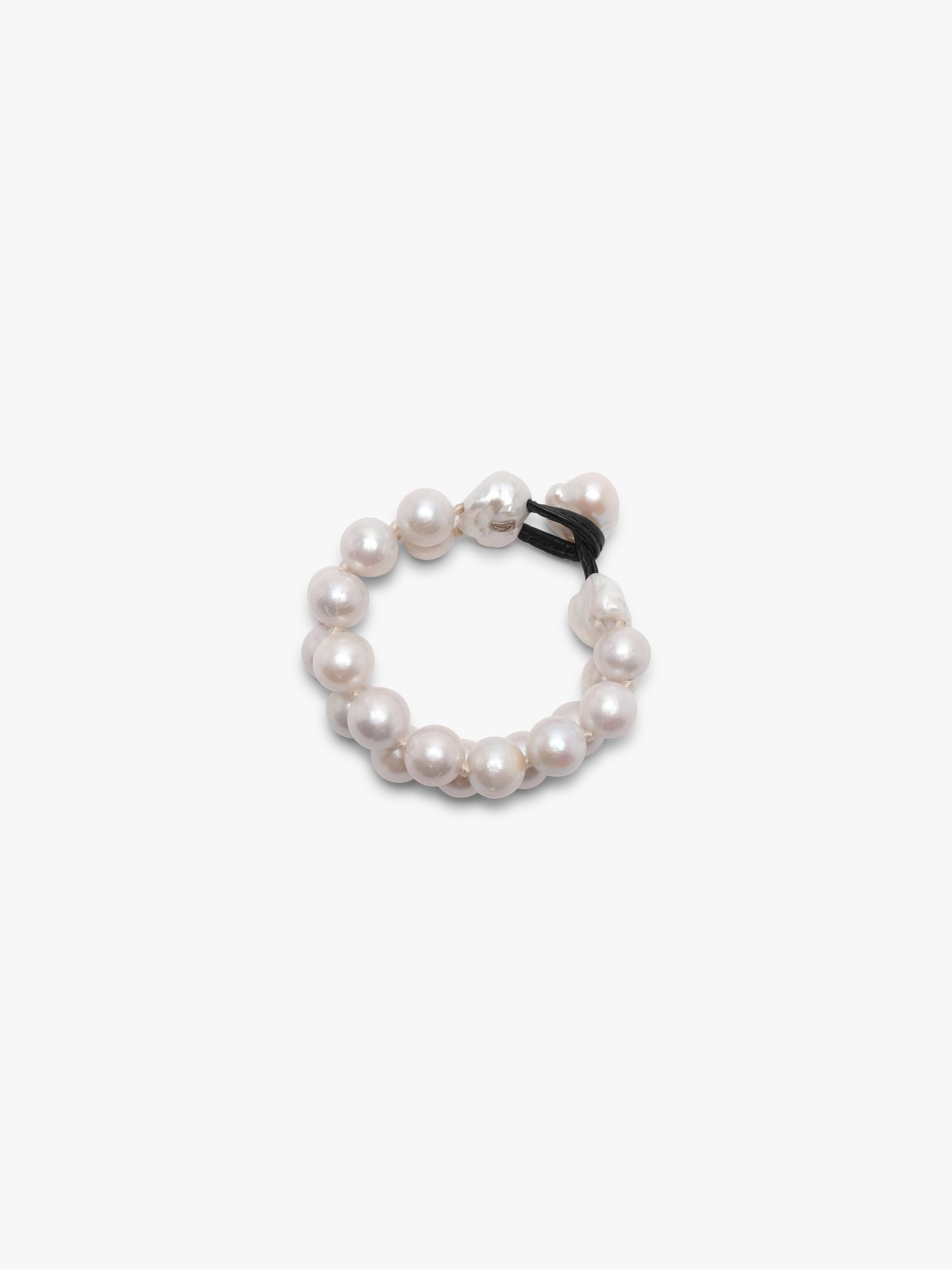 Mint bracelet: two-strand freshwater pearls