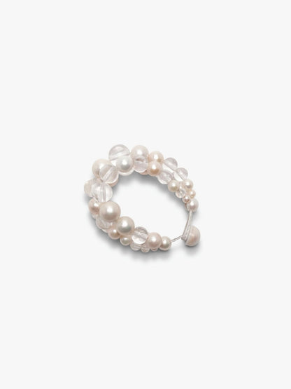 Bracelet: freshwater pearls, acrylic