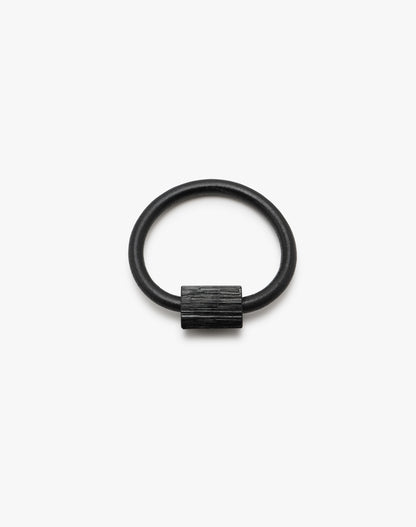 Bracelet: black tourmaline, leather