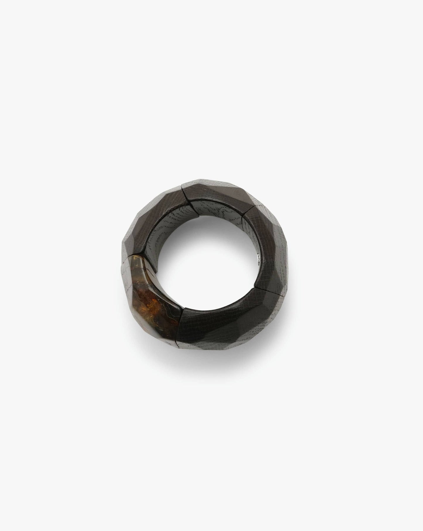 Bracelet: amber, bog oak