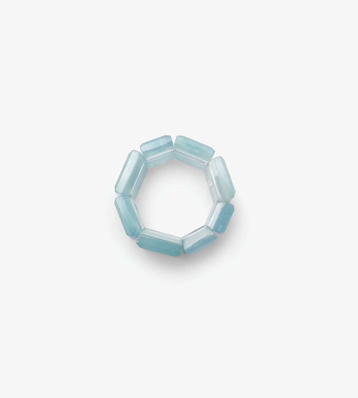 Bracelet: aquamarine, acrylic