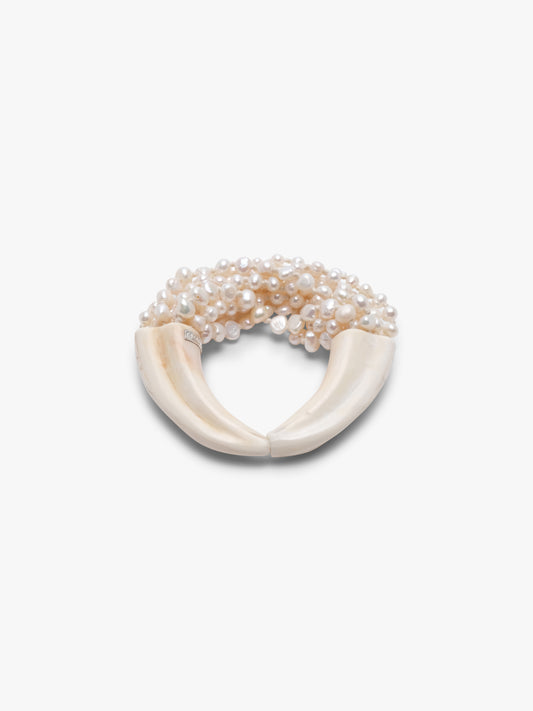 Bracelet: warthog, freshwater pearls