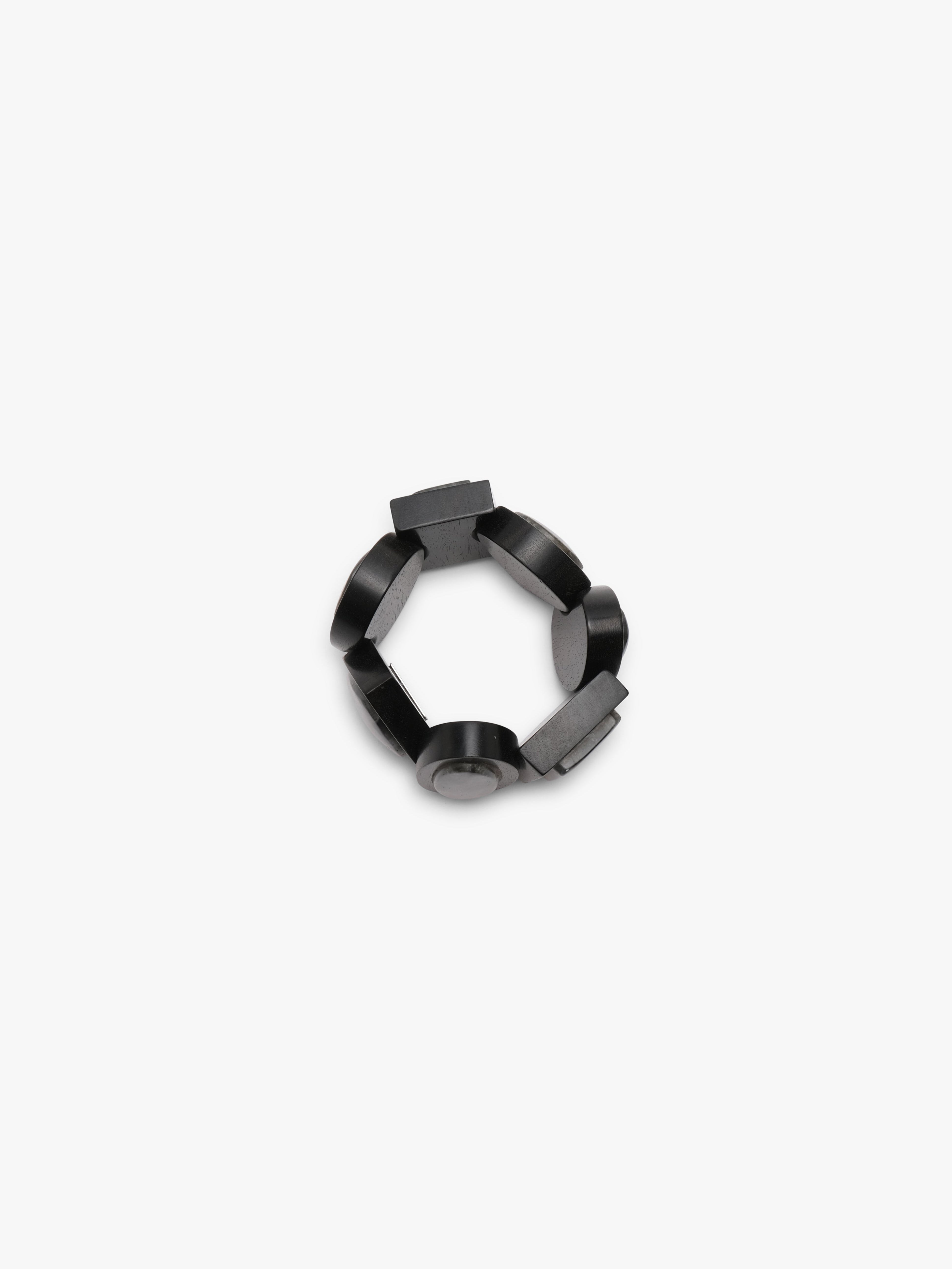 Bracelet: labradorite, ebony