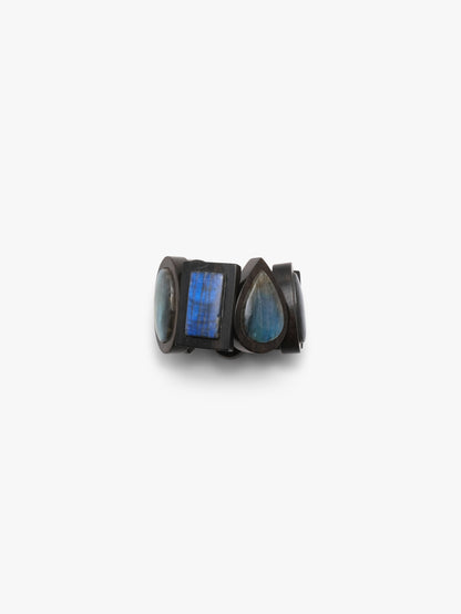 Bracelet: labradorite, ebony
