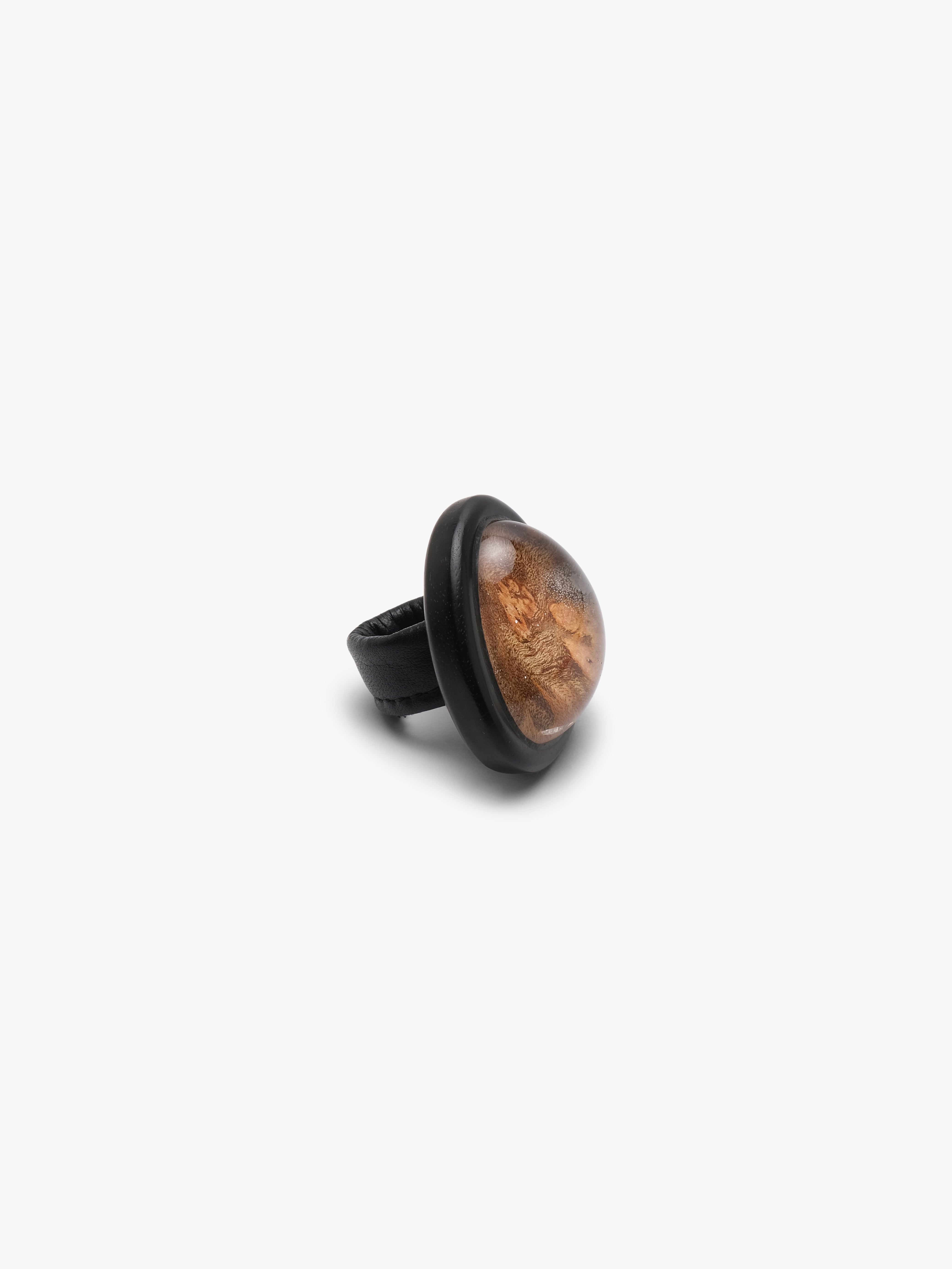 Ring: briar root, quartz, ebony