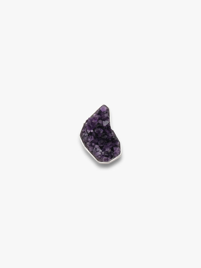 Ring: amethyst, sterling silver, leather