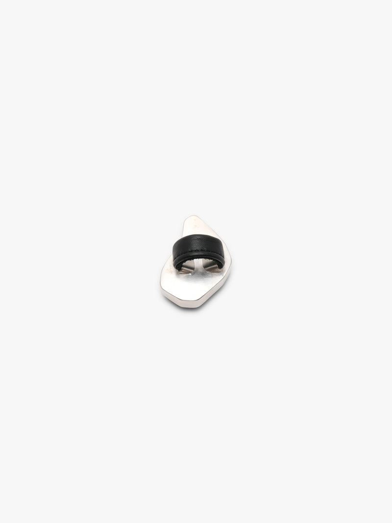 Ring: amethyst, sterling silver, leather