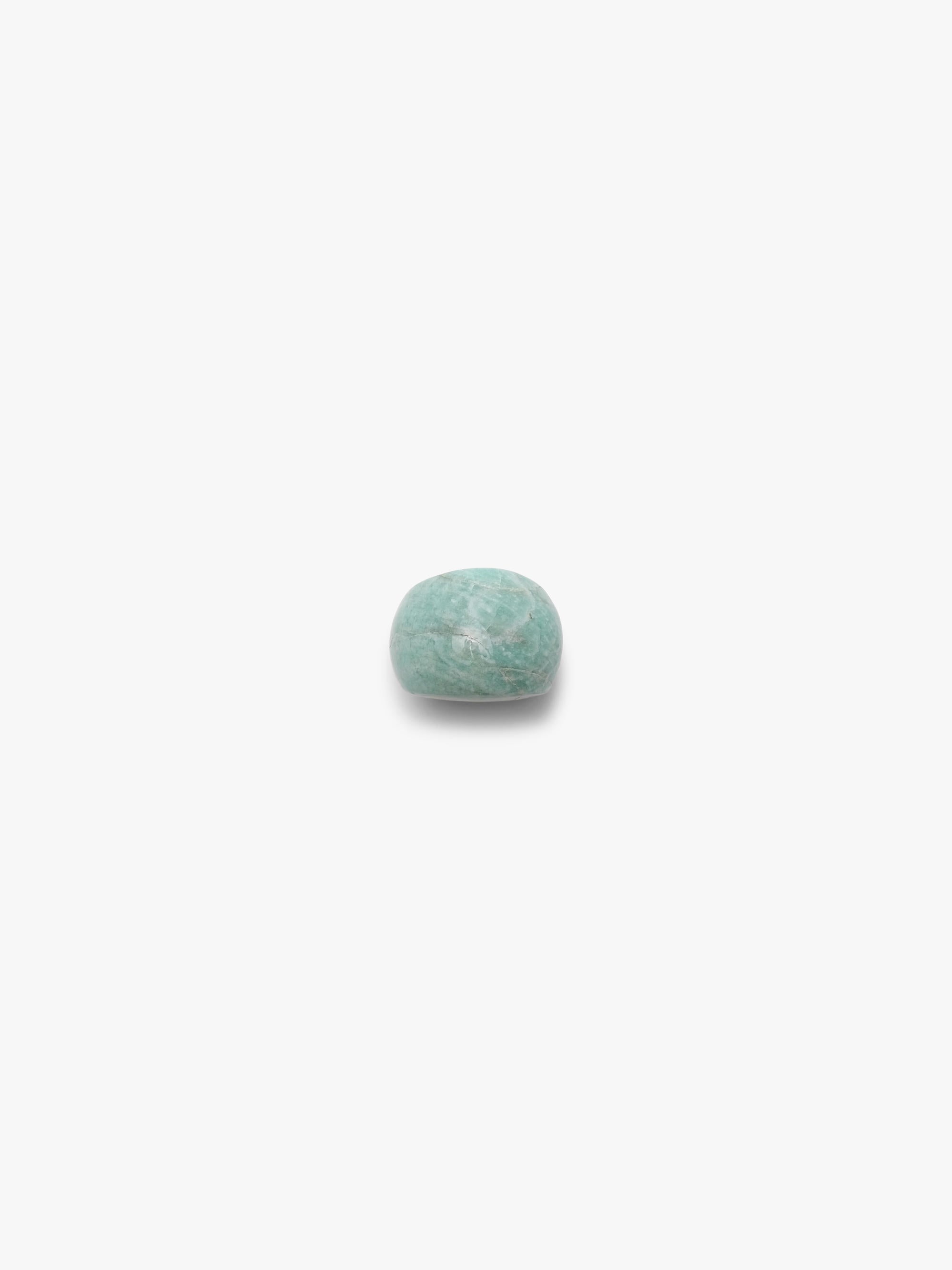 The top of a curved ring in a light blue marbled look, displayed on a white background.