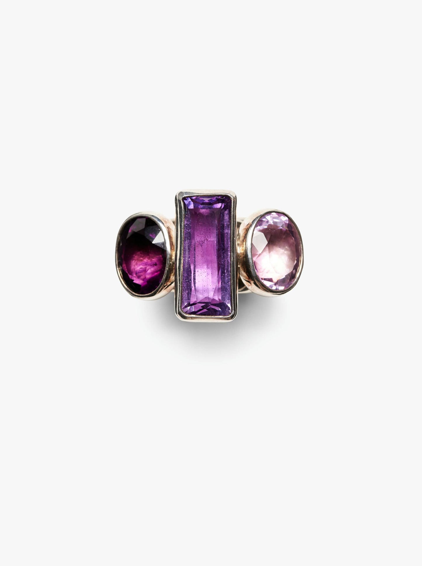 Ring: amethyst, sterling silver