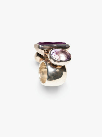 Ring: amethyst, sterling silver