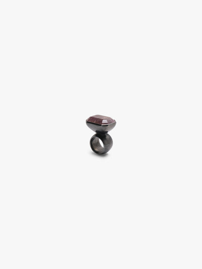 Ring: amethyst, oxidized silver