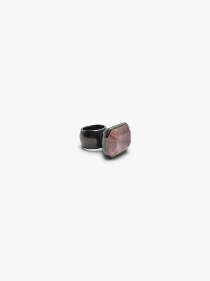 Ring: amethyst, oxidized silver