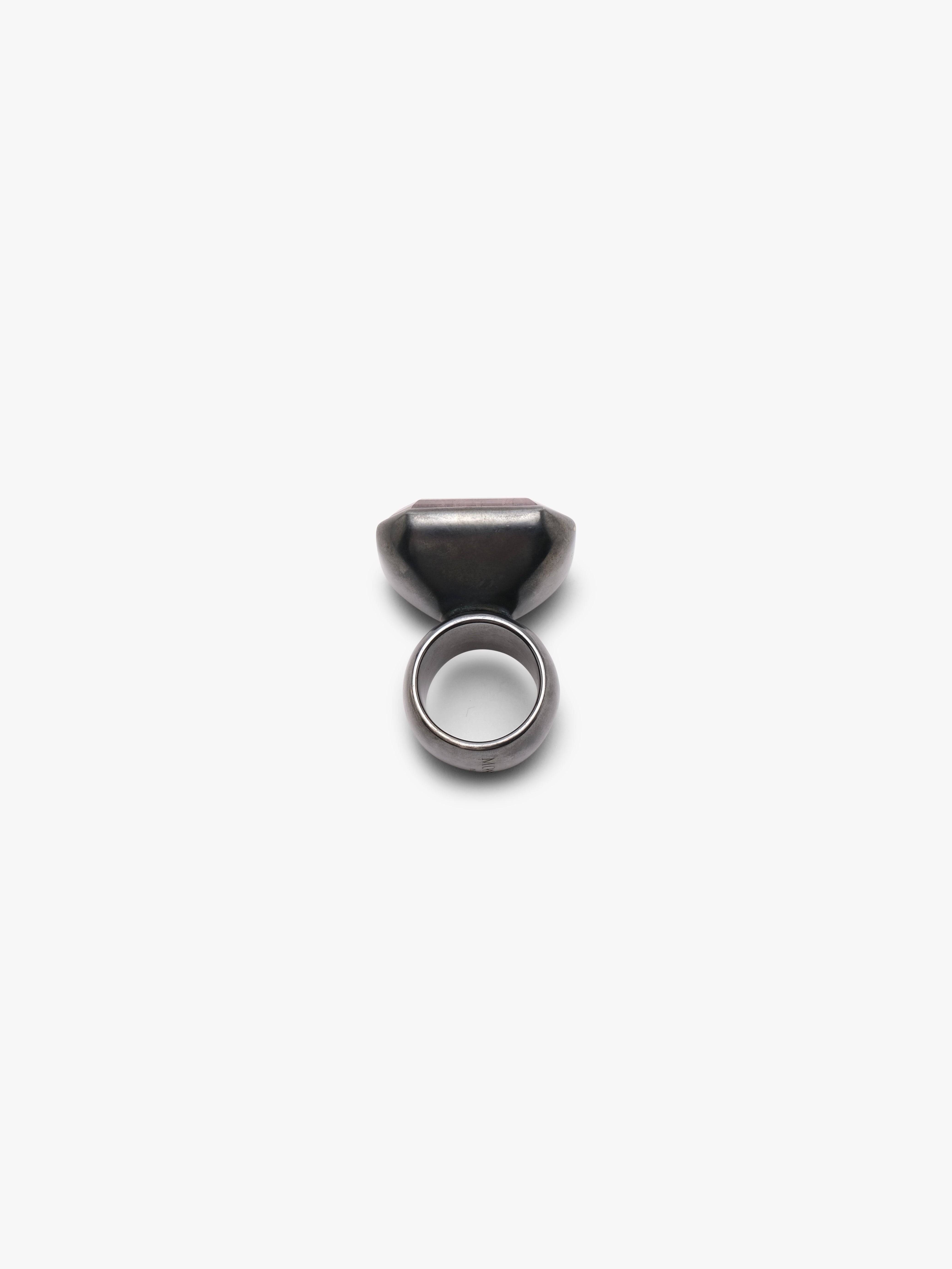Ring: amethyst, oxidized silver