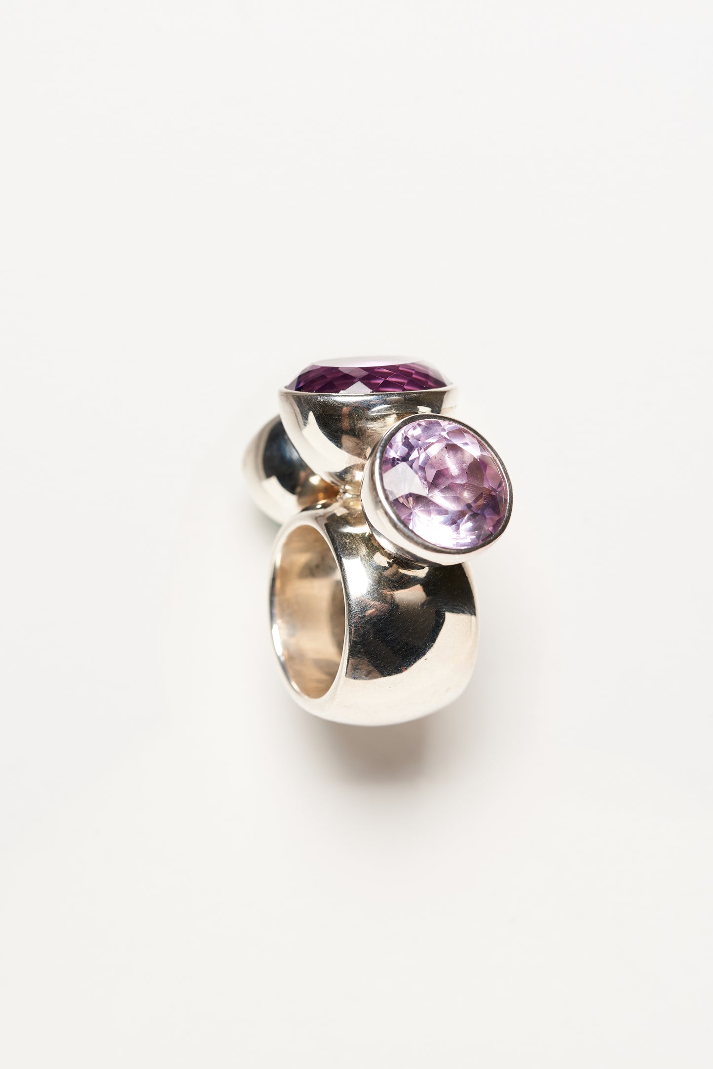 Ring: amethyst and sterling silver