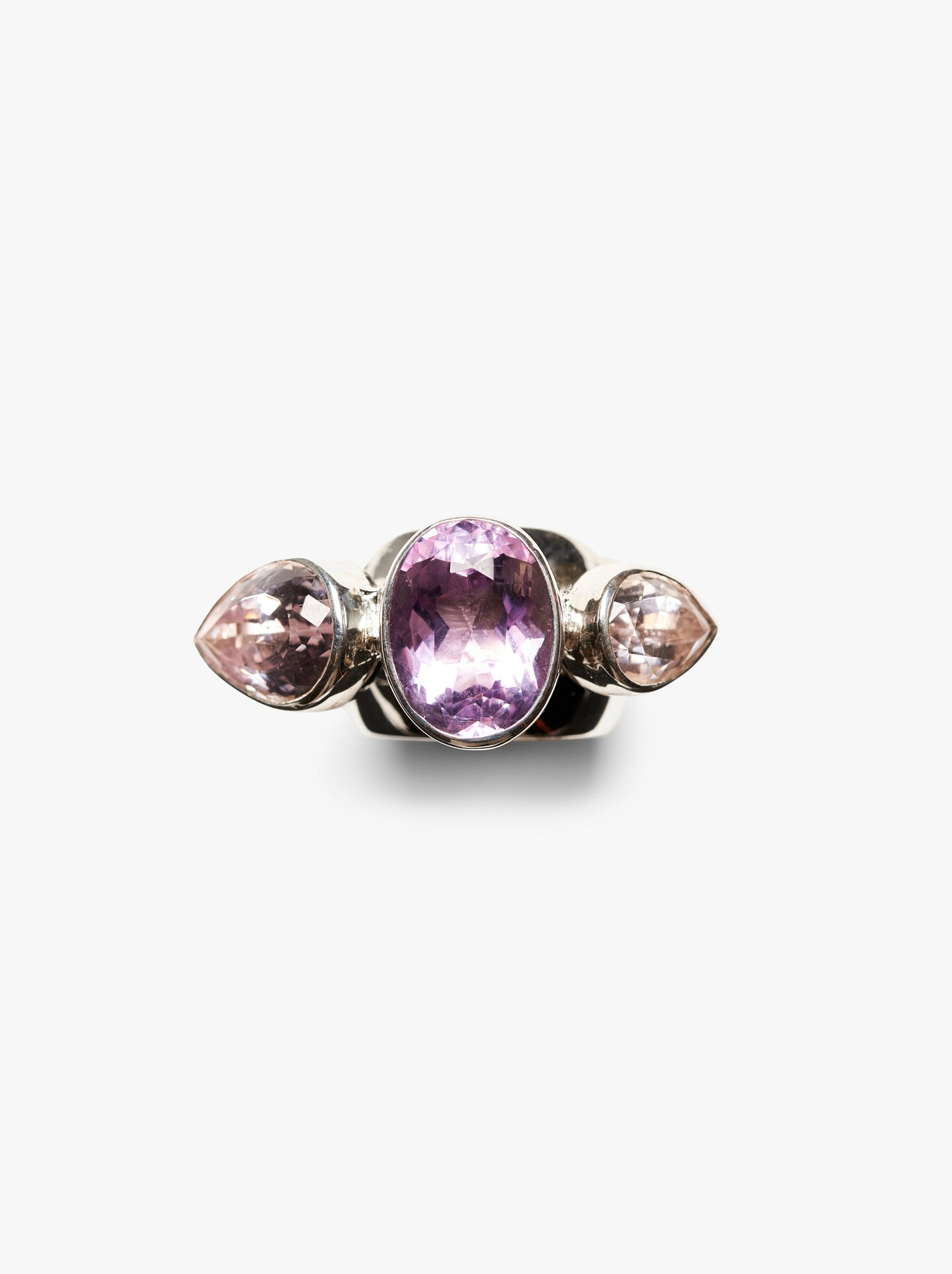 Ring: amethyst and sterling silver