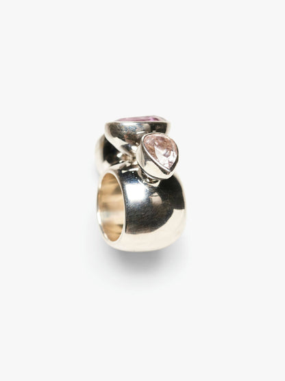Ring: sterling silver, amethyst